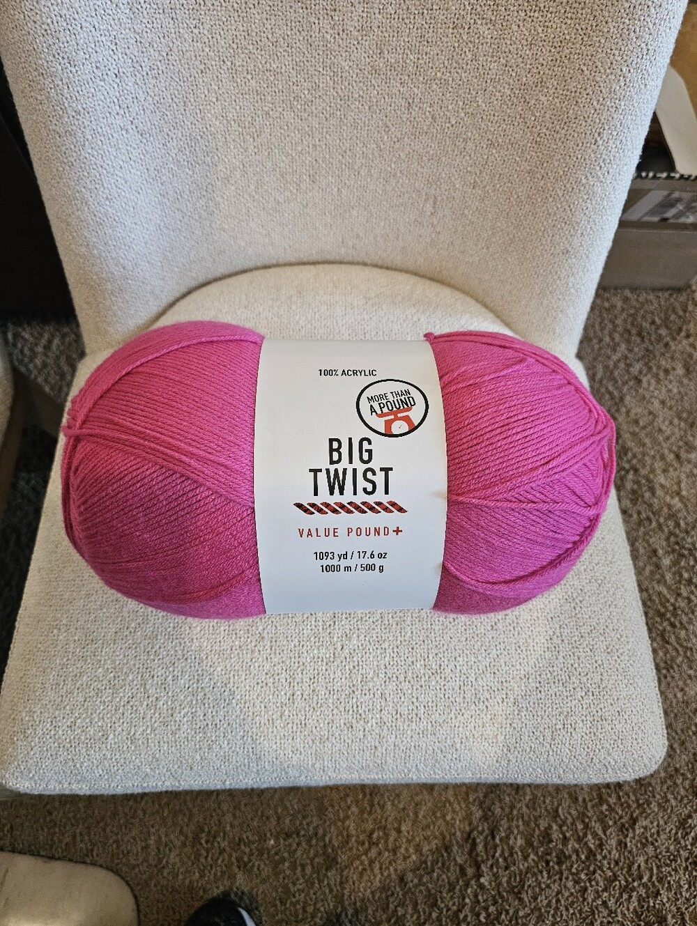 1 Skein Big Twist Value Pound+ Yarn - Magenta